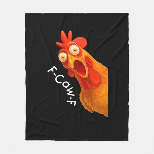 F-Caw-F Huhn Essential Classic Retro Fleecedecke (Vorderseite)