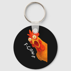 F-Caw-F Huhn Essential Classic Retro Schlüsselanhänger
