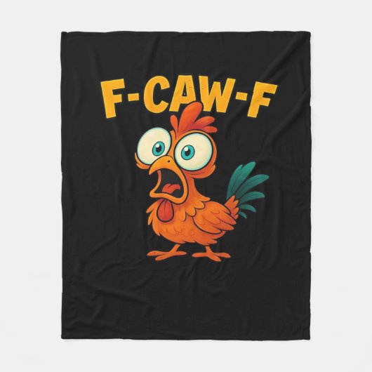 F-Caw-F Huhn Essential Lustig Trendig Fleecedecke (Vorderseite)