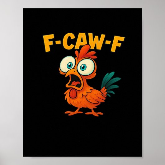 F-Caw-F Huhn Essential Lustig Trendig Poster (Vorne)