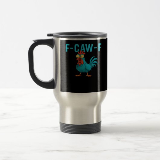 F-Caw-F-Huhn Essenzieller Klassischer Stil Reisebecher (Links)