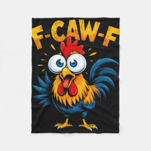 F-caw-f Huhn Fcawf Hahn Lustiges Meme  Fleecedecke
