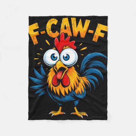 F-caw-f Huhn Fcawf Hahn Lustiges Meme Fleecedecke (Vorderseite)