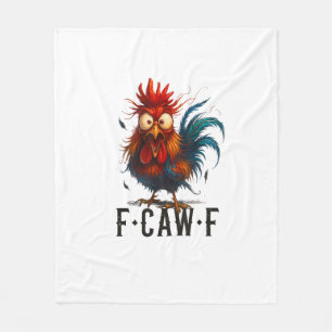 F-Caw-F Huhn Hahn Lustiges Meme Fleecedecke