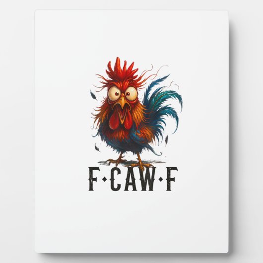 F-Caw-F Huhn Hahn Lustiges Meme Fotoplatte (Vorderseite)