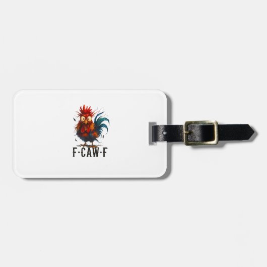 F-Caw-F Huhn Hahn Lustiges Meme Gepäckanhänger (Vorderseite horizontal)