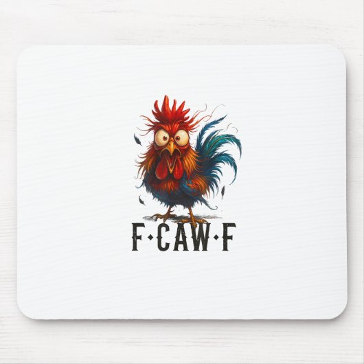 F-Caw-F Huhn Hahn Lustiges Meme Mousepad (Vorne)