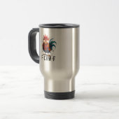 F-Caw-F Huhn Hahn Lustiges Meme Reisebecher (Vorderseite Links)