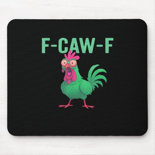 F-Caw-F Huhn im Vintage-Stil Mousepad (Vorne)