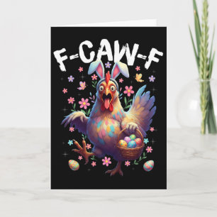 F-caw-f Huhn Kaninchen Hahn Meme Lustiges Ostern D Karte