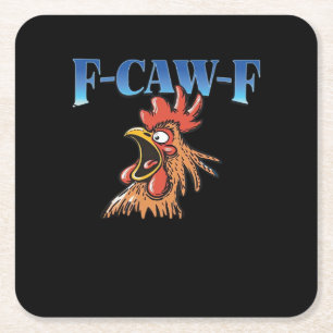 F-Caw-F Huhn Klassisch Kühl Einzigartig Rechteckiger Pappuntersetzer