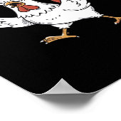 F-Caw-F Huhn Klassisch Lustig Trendig Poster (Ecke)