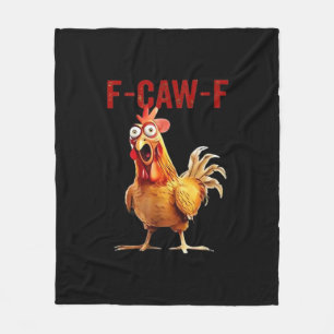 F-Caw-F Huhn Klassische Vintage-Kunst Fleecedecke