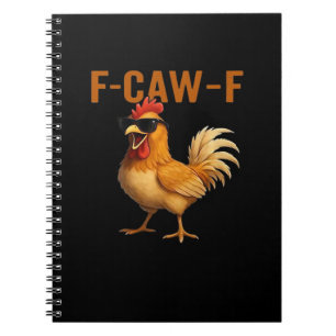 F-Caw-F Huhn Klassisches Ästhetisches Design Notizblock