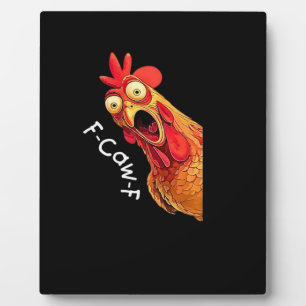 F-Caw-F-Huhn Klassisches Vintage-Grafik Fotoplatte