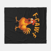 F-Caw-F Huhn Lustig Trendig Fleecedecke (Vorderseite (Horizontal))