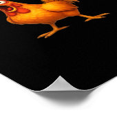 F-Caw-F Huhn Lustig Trendig Poster (Ecke)