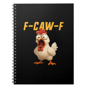 F-Caw-F Huhn Lustiges Huhn F-Caw-F Gang Vintage Notizblock