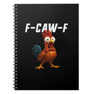 F-Caw-F Huhn Lustiges Huhn F-Caw-F Gear Retro C Notizblock