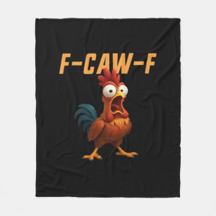 F-Caw-F Huhn Lustiges Huhn F-Caw-F Zahnrad Retro G Fleecedecke