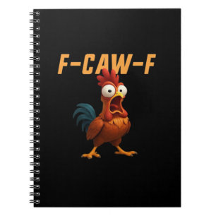 F-Caw-F Huhn Lustiges Huhn F-Caw-F Zahnrad Retro G Notizblock