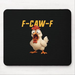 F-Caw-F Huhn Lustiges Huhn F-Caw-F Zahnrad Vintage Mousepad
