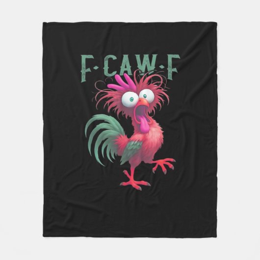 F-Caw-F Huhn Minimal Sauber Fleecedecke (Vorderseite)