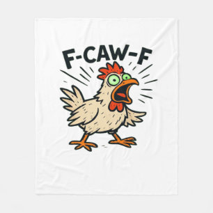 F-Caw-F Huhn Vintage-Grafik Fleecedecke