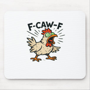 F-Caw-F Huhn Vintage-Grafik Mousepad