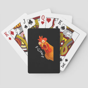 F-Caw-F Huhn Wesentlich Minimal Sauber Spielkarten