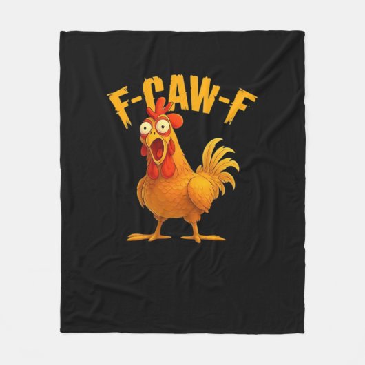 F-Caw-F-Huhn Wesentlich Vintage Cool Fleecedecke (Vorderseite)
