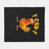 F-Caw-F-Huhn Wesentlich Vintage Cool Fleecedecke (Vorderseite (Horizontal))
