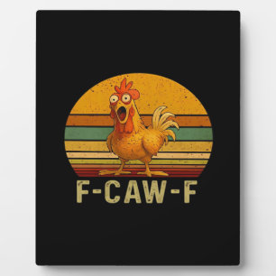 F-Caw-F Huhn Wesentliches Vintage-Grafik Fotoplatte