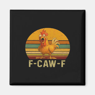 F-Caw-F Huhn Wesentliches Vintage-Grafik Magnet