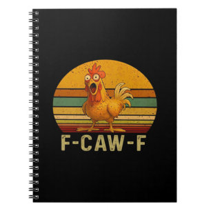 F-Caw-F Huhn Wesentliches Vintage-Grafik Notizblock