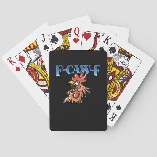 F-Caw-F Hühnchen Klassisch Cool Einzigartig Spielkarten (Rückseite)