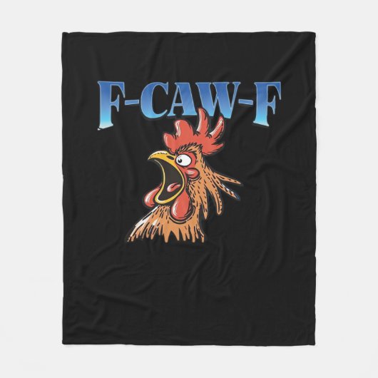 F-Caw-F Hühnchen Klassisch Kühl Einzigartig Fleecedecke (Vorderseite)
