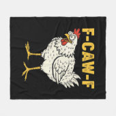 F-Caw-F Hühnchen Klassisch Retro Cool Fleecedecke (Vorderseite (Horizontal))