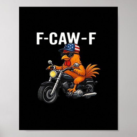 F-Caw-F Hühnchen Klassische Ästhetische Grafik Poster (Vorne)