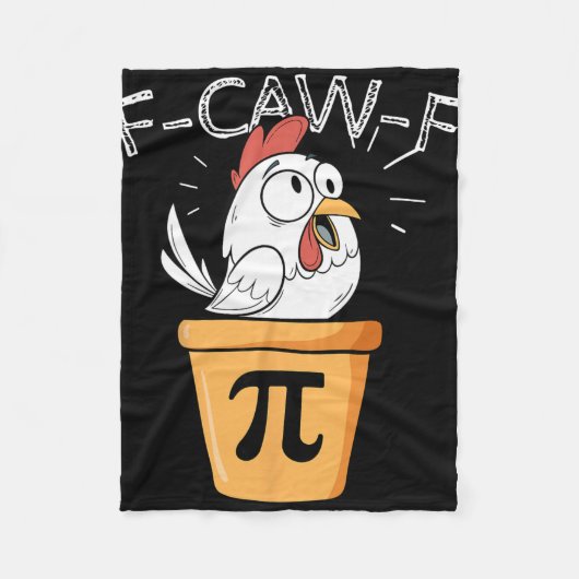 F-caw-f Hühnchen Topf Pi Tag Lustige Mathe Sarkast Fleecedecke (Vorderseite)