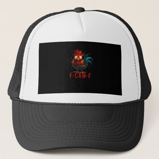 F-Caw-F Hühner Essential Basic Stil Truckerkappe (Vorderseite)