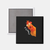 F-Caw-F Hühner Essential Minimal Clean Magnet (Vorderseite/Rückseite)