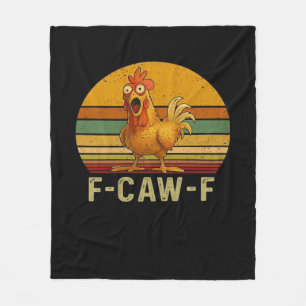 F-Caw-F Hühner Essential Retro Klassiker Fleecedecke
