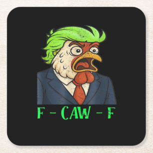F-Caw-F Hühner-Essential Simple Clean Rechteckiger Pappuntersetzer