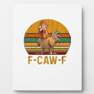 F-Caw-F Hühner Humor Essential Minimal Sauber Fotoplatte