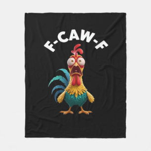 F-Caw-F Hühner Humor Klassisches Vintage-Design Fleecedecke