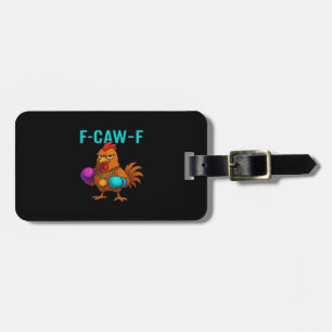 F-Caw-F Hühner Klassisch Minimal Sauber Gepäckanhänger