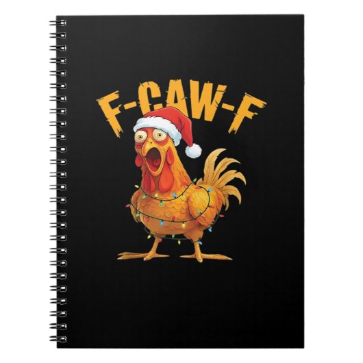 F-Caw-F Hühner-Weihnachts-Essential Notizblock (Vorderseite)