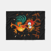 F-caw-f Hühner Zitat Hahn Fcawf Lustig Fawk Off Fleecedecke (Vorderseite (Horizontal))