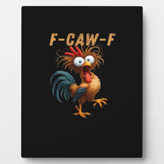 F-Caw-F Hühnerhumor Fotoplatte (Vorderseite)